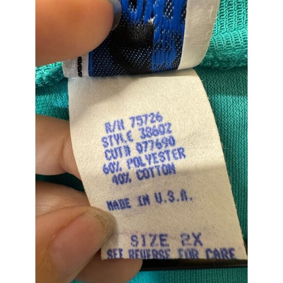 Sport Savvy Flatback Ribbed Wardrober 2X Aqua Sweater Lounge Set & Graphic‎ Tee - Picture 4 of 13